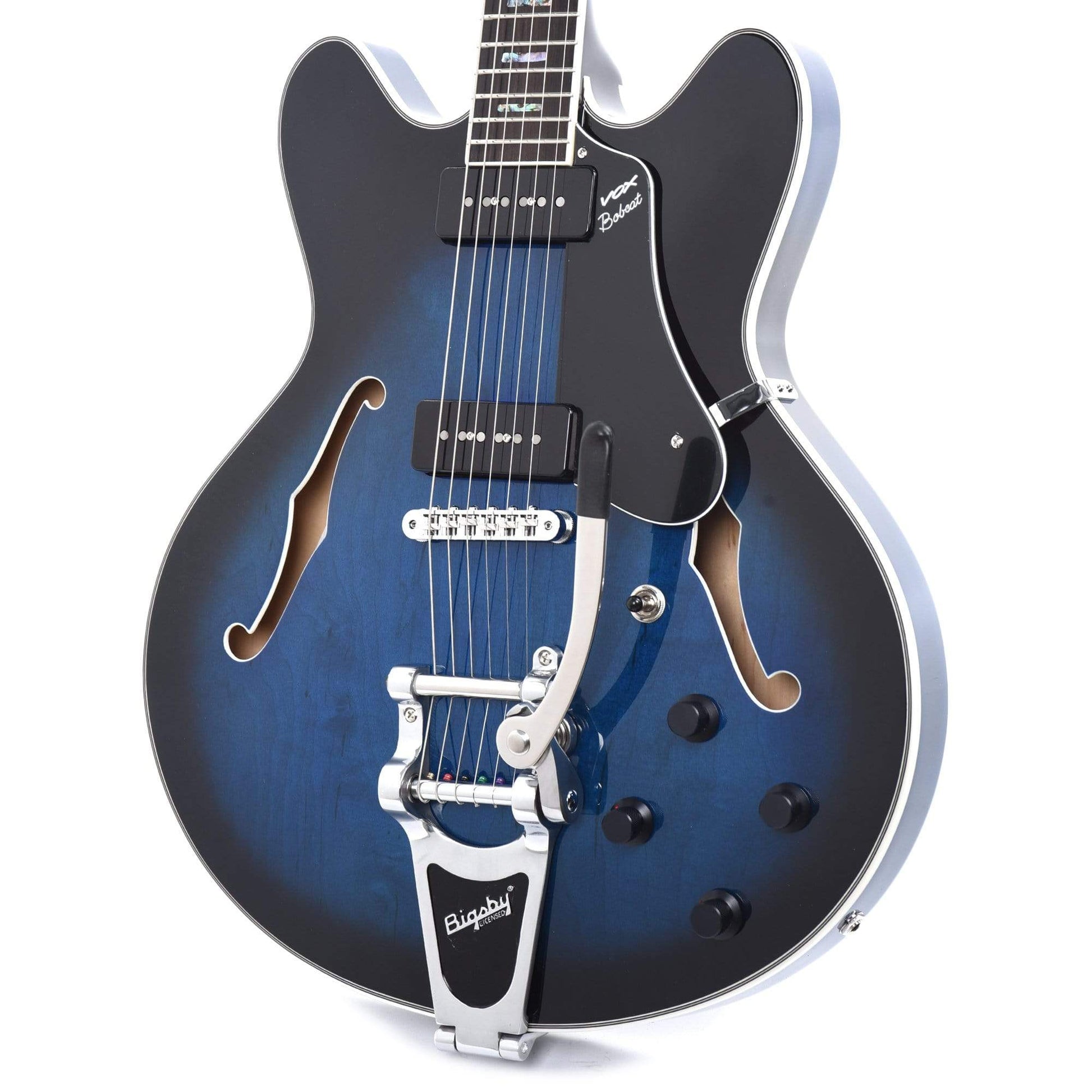 Vox Bobcat V90 Sapphire Blue w/Bigsby Electric Guitars / Semi-Hollow