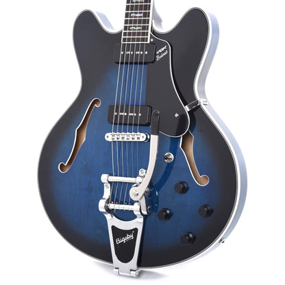 Vox Bobcat V90 Sapphire Blue w/Bigsby Electric Guitars / Semi-Hollow