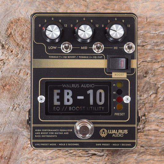 Walrus Audio EB-10 Preamp/EQ/Boost Black Effects and Pedals / Overdrive and Boost