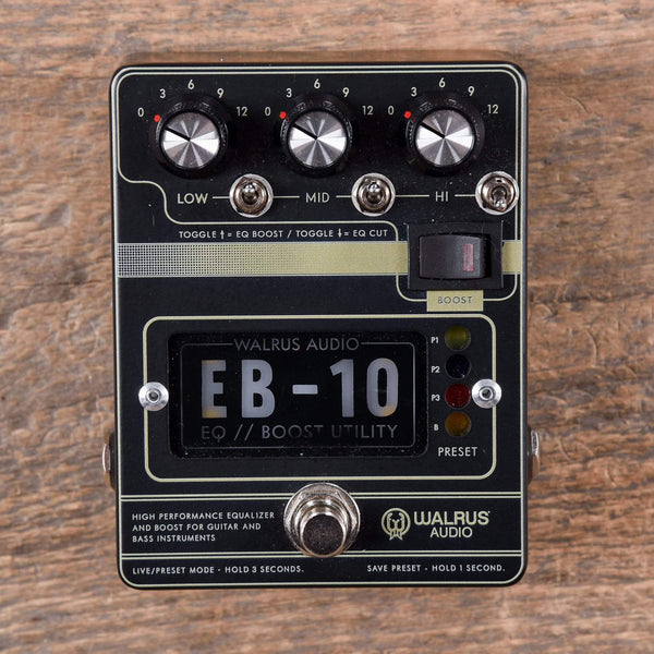 Walrus Audio EB-10 Preamp/EQ/Boost Black – Chicago Music Exchange