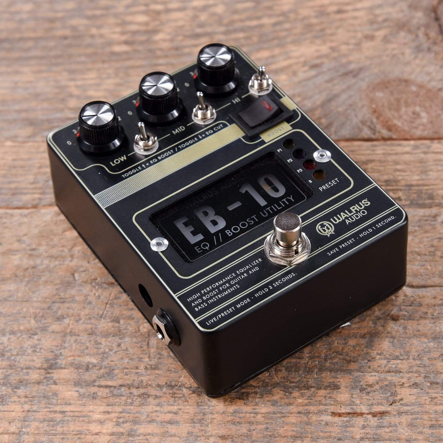 Walrus Audio EB-10 Preamp/EQ/Boost Black Effects and Pedals / Overdrive and Boost