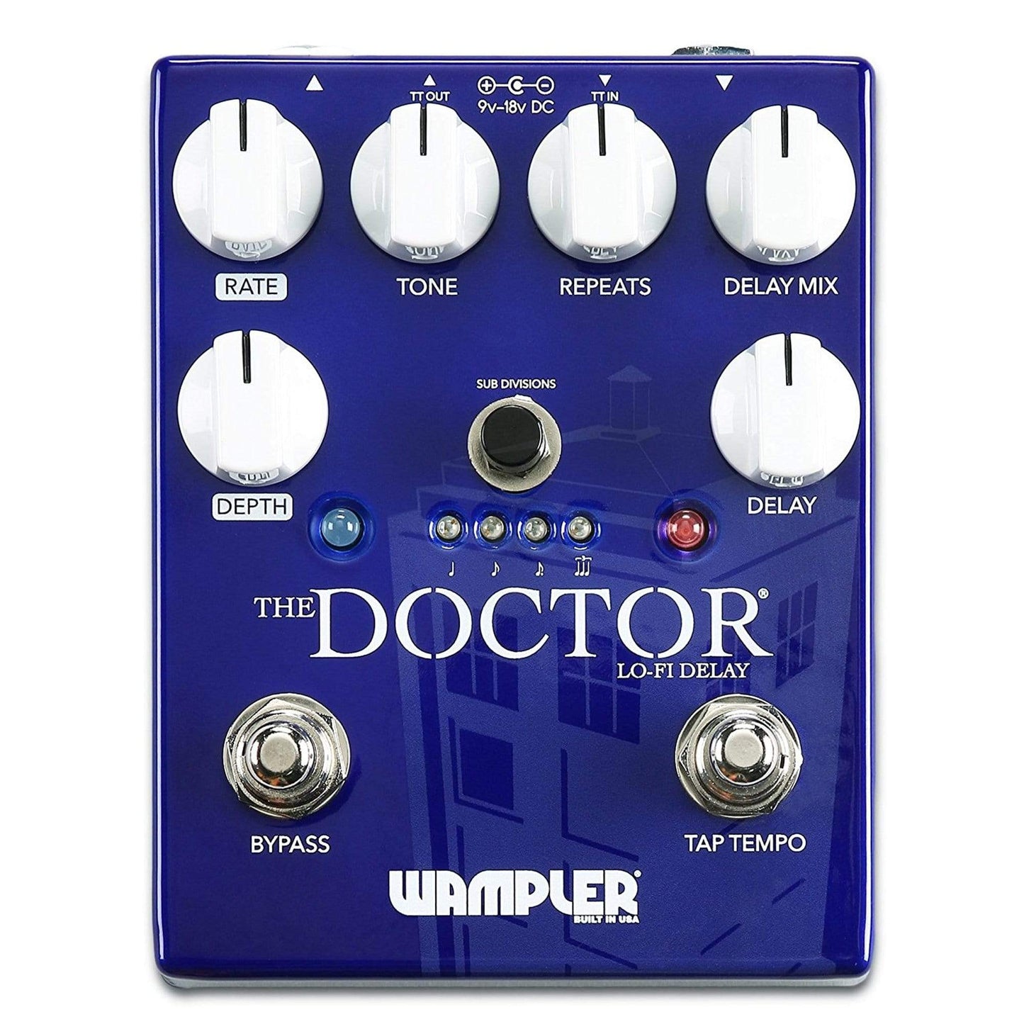 Wampler The Doctor Lo-Fi Delay Bundle w/ Truetone 1 Spot Space Saving 9v Adapter Effects and Pedals / Delay