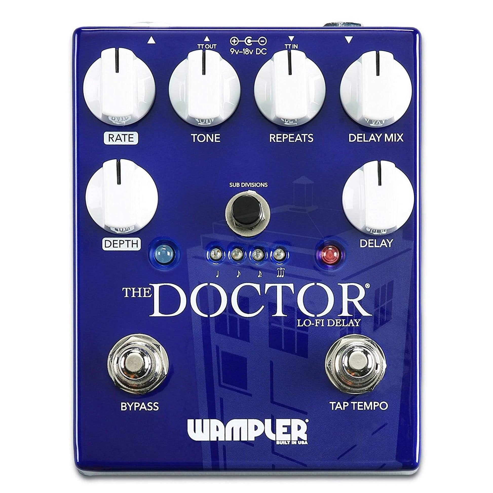 Wampler The Doctor Lo-Fi Delay Bundle w/ Truetone 1 Spot Space Saving 9v Adapter Effects and Pedals / Delay