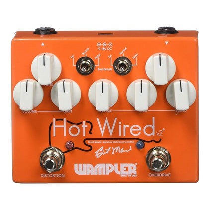 Wampler Brent Mason Hot Wired Overdrive v2 Bundle w/ Truetone 1 Spot Space Saving 9v Adapter Effects and Pedals / Overdrive and Boost