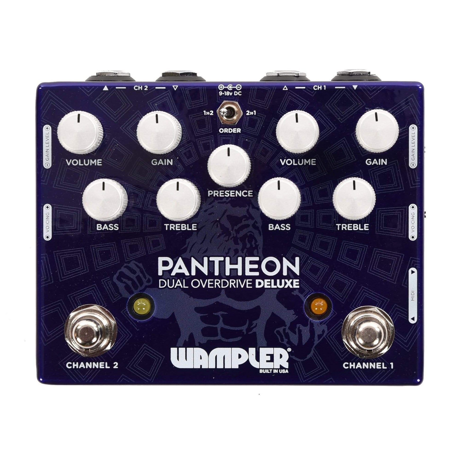 legendary guitar pedals Wampler Dual Pantheon Deluxe Dual Overdrive Pedal – Chicago Music Exchange