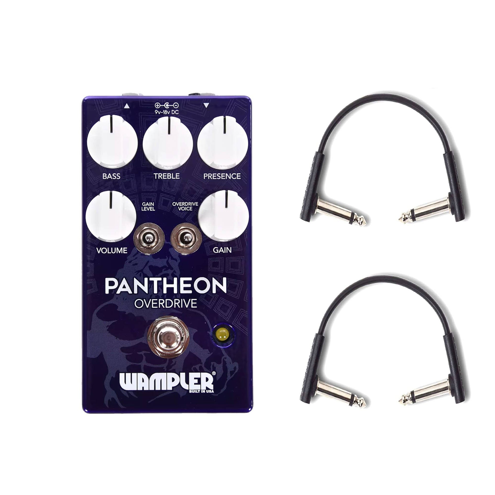 pantheon pedal Wampler Pantheon Overdrive Pedal w/RockBoard Flat Patch Cables Bundle