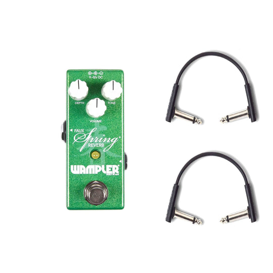 Wampler Mini Faux Spring Reverb Pedal w/RockBoard Flat Patch Cables Bundle Effects and Pedals / Reverb