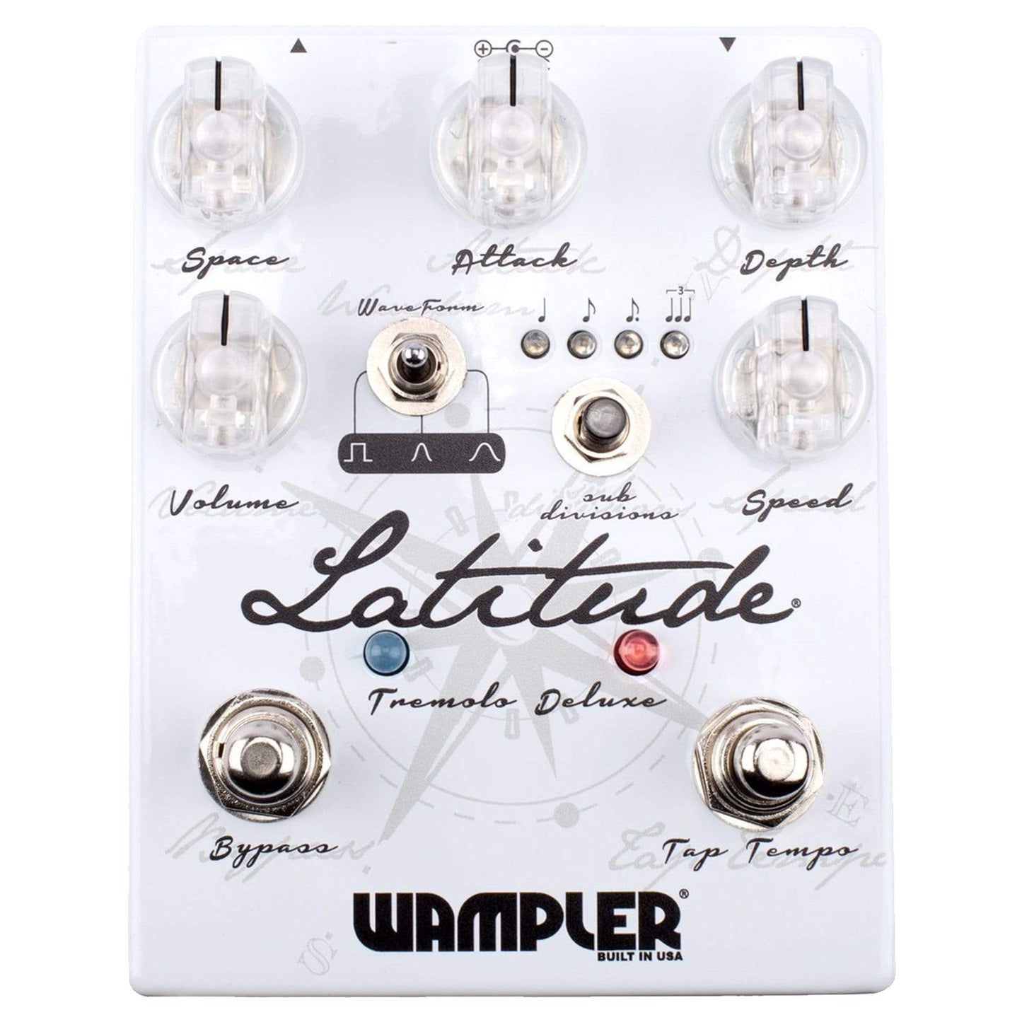 Wampler Latitude Tremolo Deluxe Bundle w/ Truetone 1 Spot Space Saving 9v Adapter Effects and Pedals / Tremolo and Vibrato