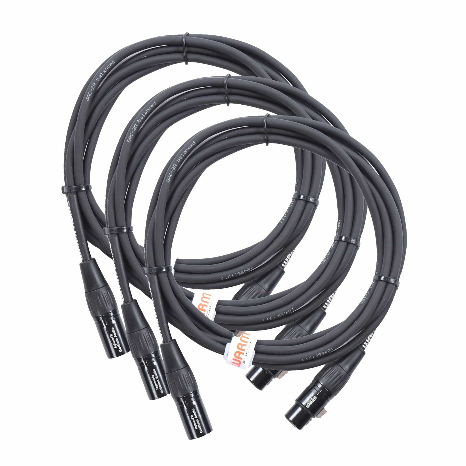 Warm Audio Pro Series XLR Female to XLR Male Microphone Cable 10' 3 Pack Bundle Accessories / Cables