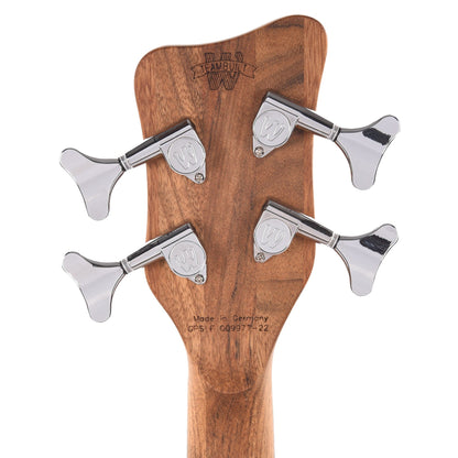 Warwick Pro Series Corvette Standard Natural Transparent Satin Passive Bass Guitars / 4-String