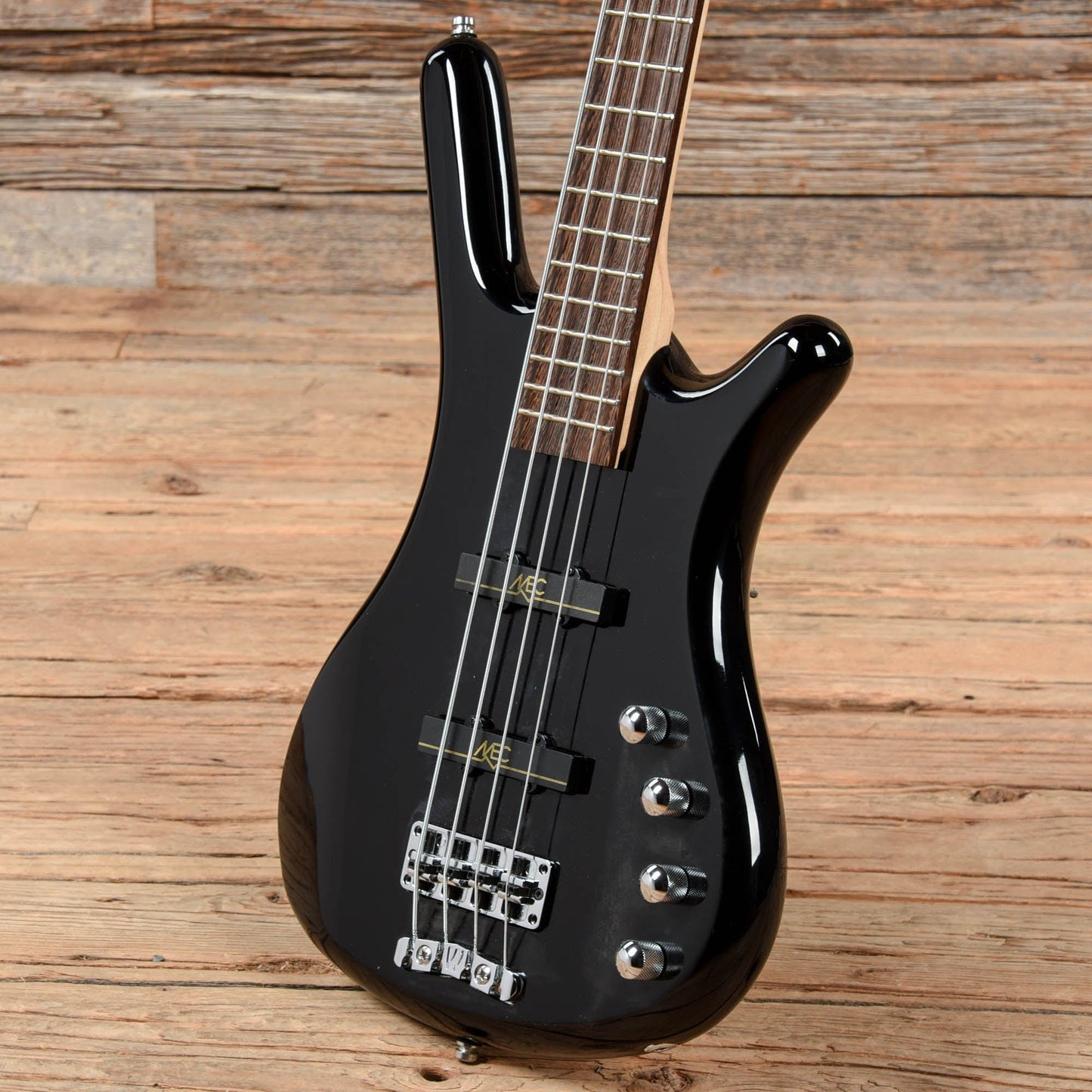 Warwick RockBass Corvette Basic Solid Black High Polish Bass Guitars / 4-String