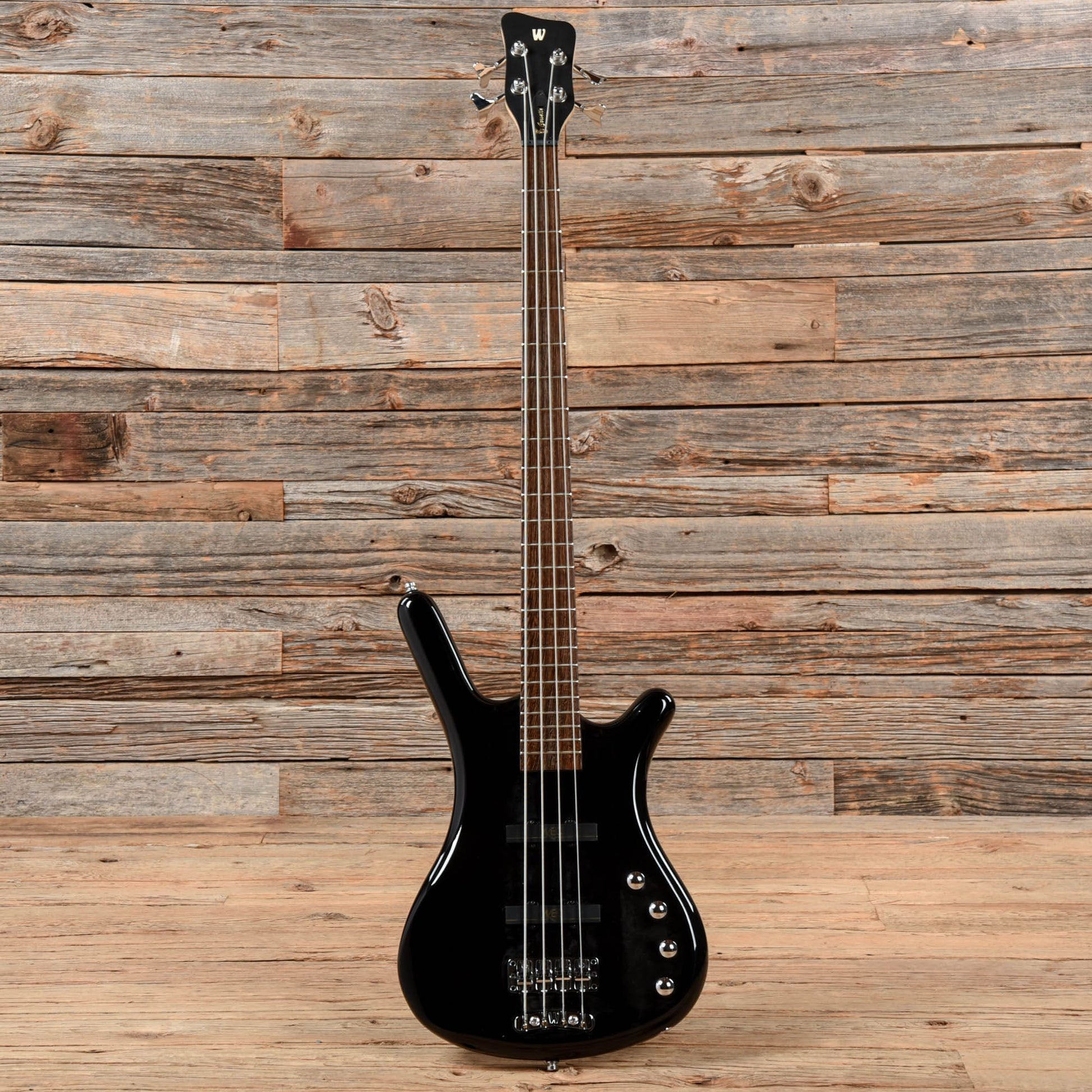 Warwick RockBass Corvette Basic Solid Black High Polish Bass Guitars / 4-String