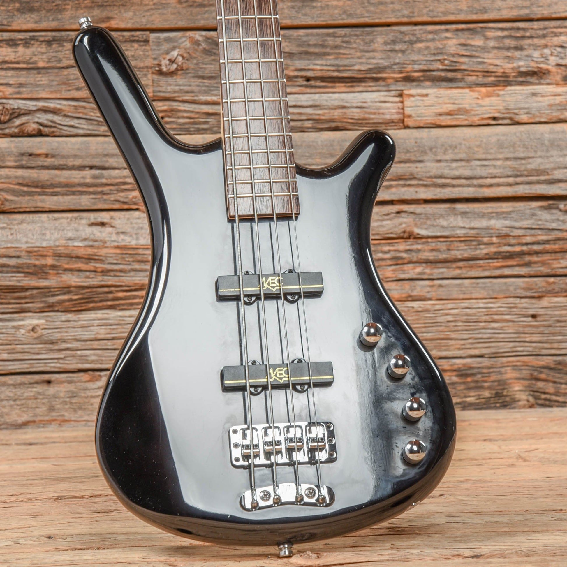 Warwick RockBass Corvette Basic Solid Black High Polish Bass Guitars / 4-String