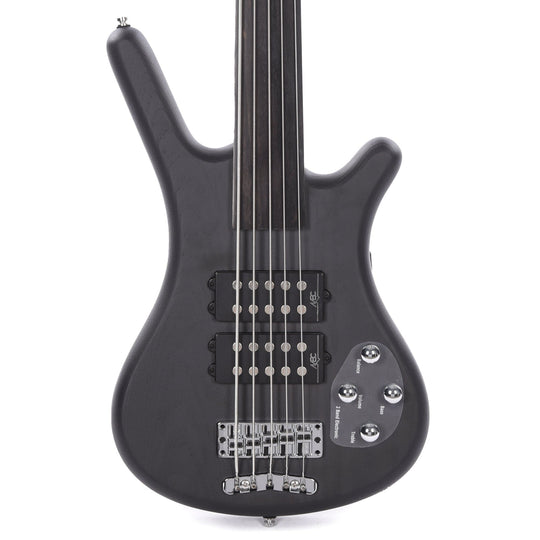 Warwick RockBass Corvette $$ 5-String Nirvana Black Transparent Satin Fretless Bass Guitars / Fretless