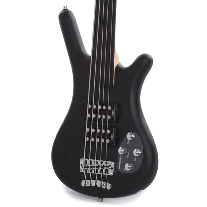 Warwick RockBass Corvette $$ 5-String Nirvana Black Transparent Satin Fretless Bass Guitars / Fretless