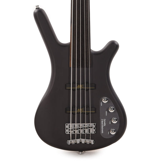 Warwick RockBass Corvette Basic 5-String Nirvana Black Transparent Satin Fretless Bass Guitars / Fretless