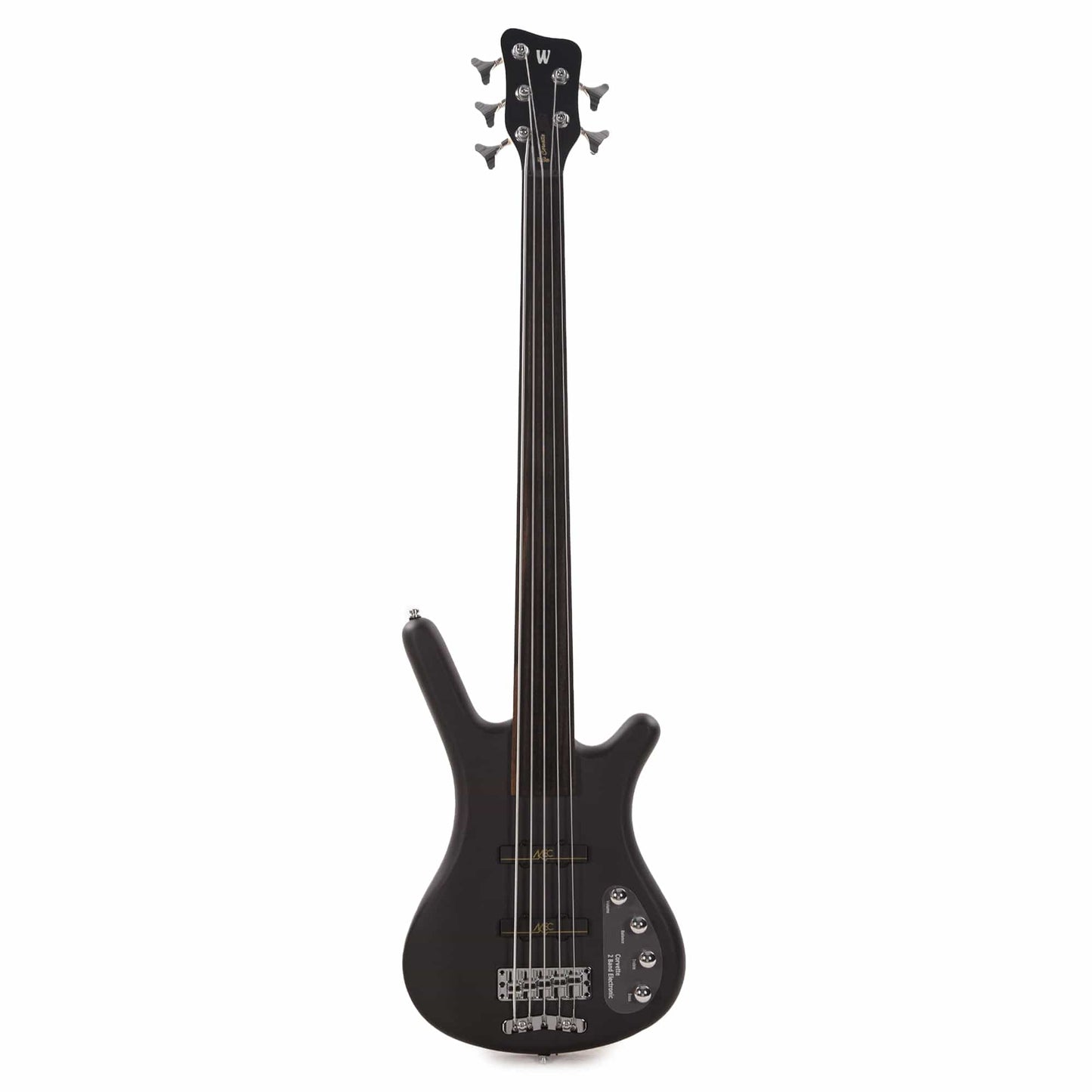 Warwick RockBass Corvette Basic 5-String Nirvana Black Transparent Satin Fretless Bass Guitars / Fretless