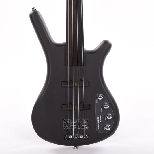Warwick RockBass Corvette Basic Fretless Nirvana Black Transparent Satin Bass Guitars / Fretless