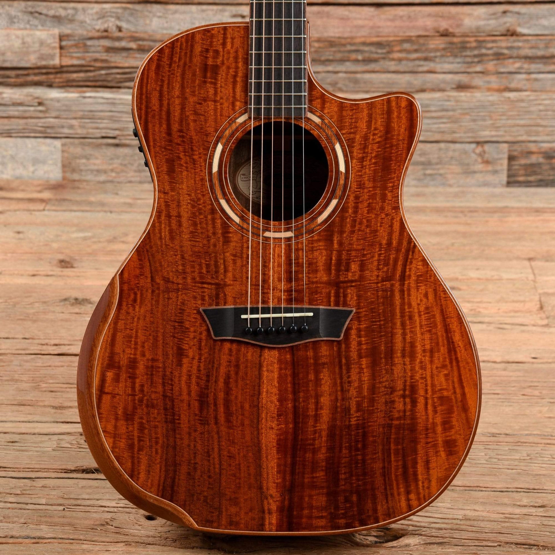 Washburn WCG55CE-O Comfort Series All Koa Electric-Acoustic Guitar Natural 2019 Acoustic Guitars / OM and Auditorium