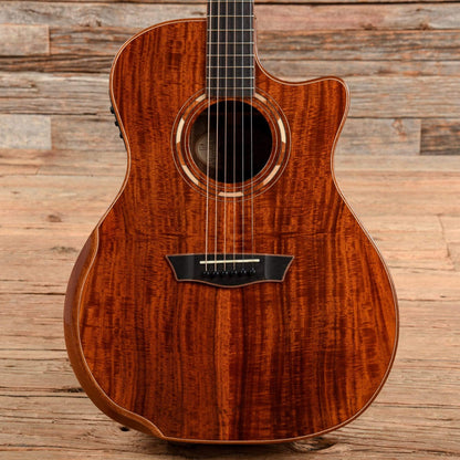 Washburn WCG55CE-O Comfort Series All Koa Electric-Acoustic Guitar Natural 2019 Acoustic Guitars / OM and Auditorium