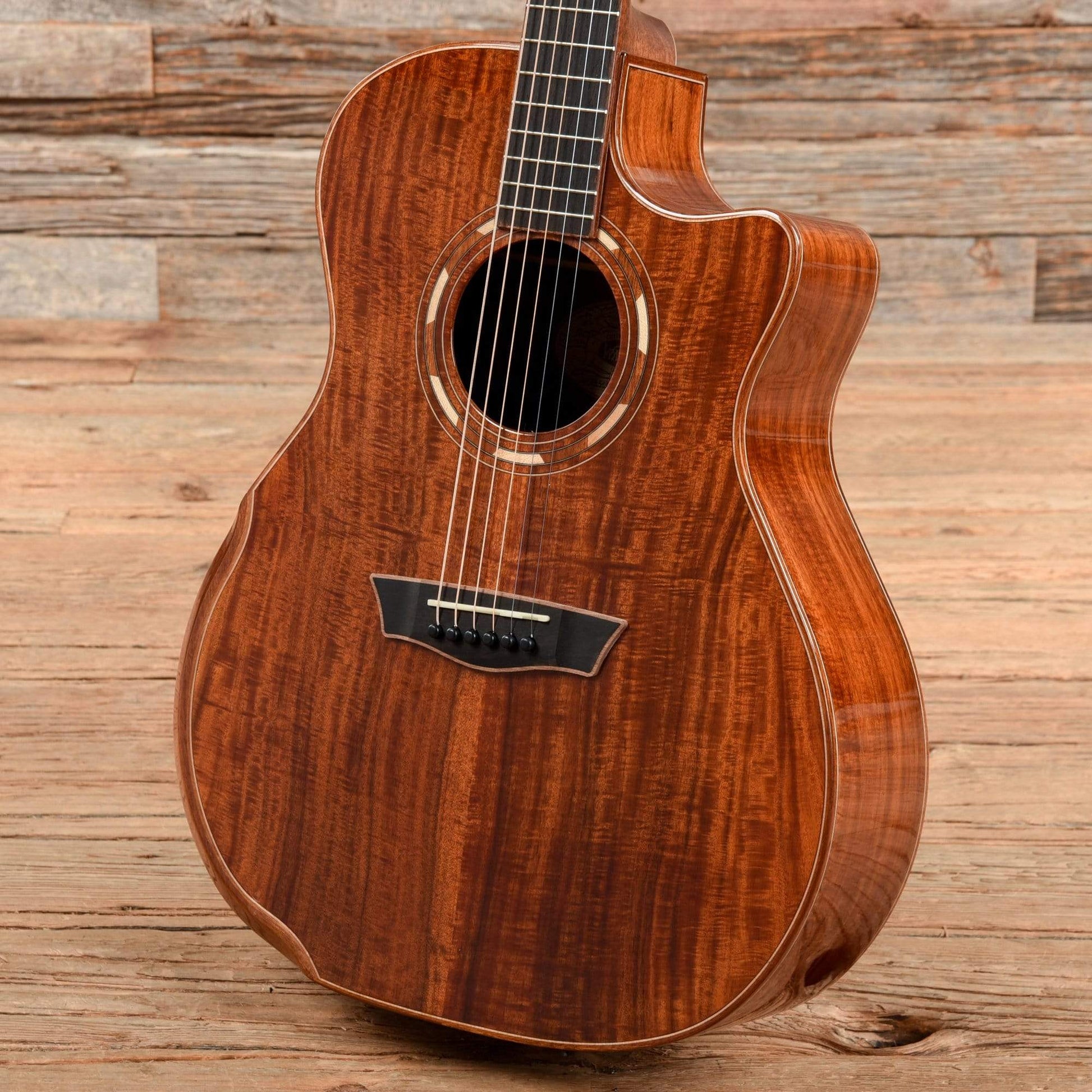 Washburn WCG55CE-O Comfort Series All Koa Electric-Acoustic Guitar Natural 2019 Acoustic Guitars / OM and Auditorium