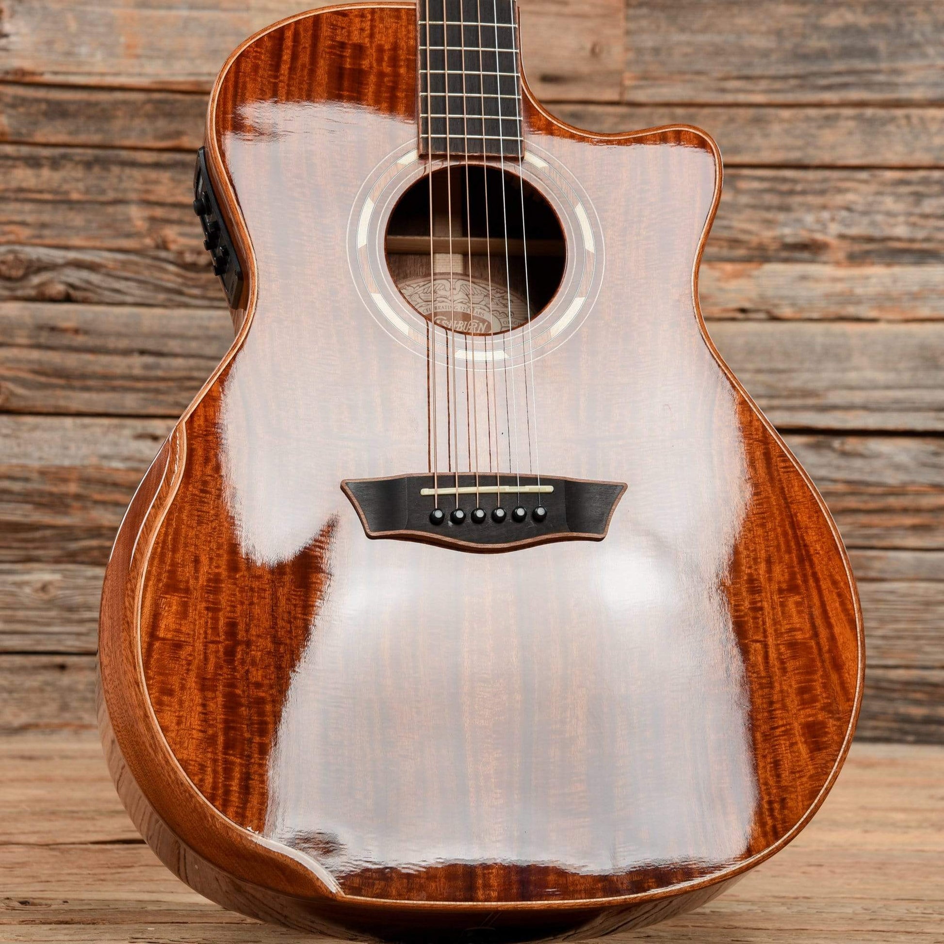 Washburn WCG55CE-O Comfort Series All Koa Electric-Acoustic Guitar Natural 2019 Acoustic Guitars / OM and Auditorium