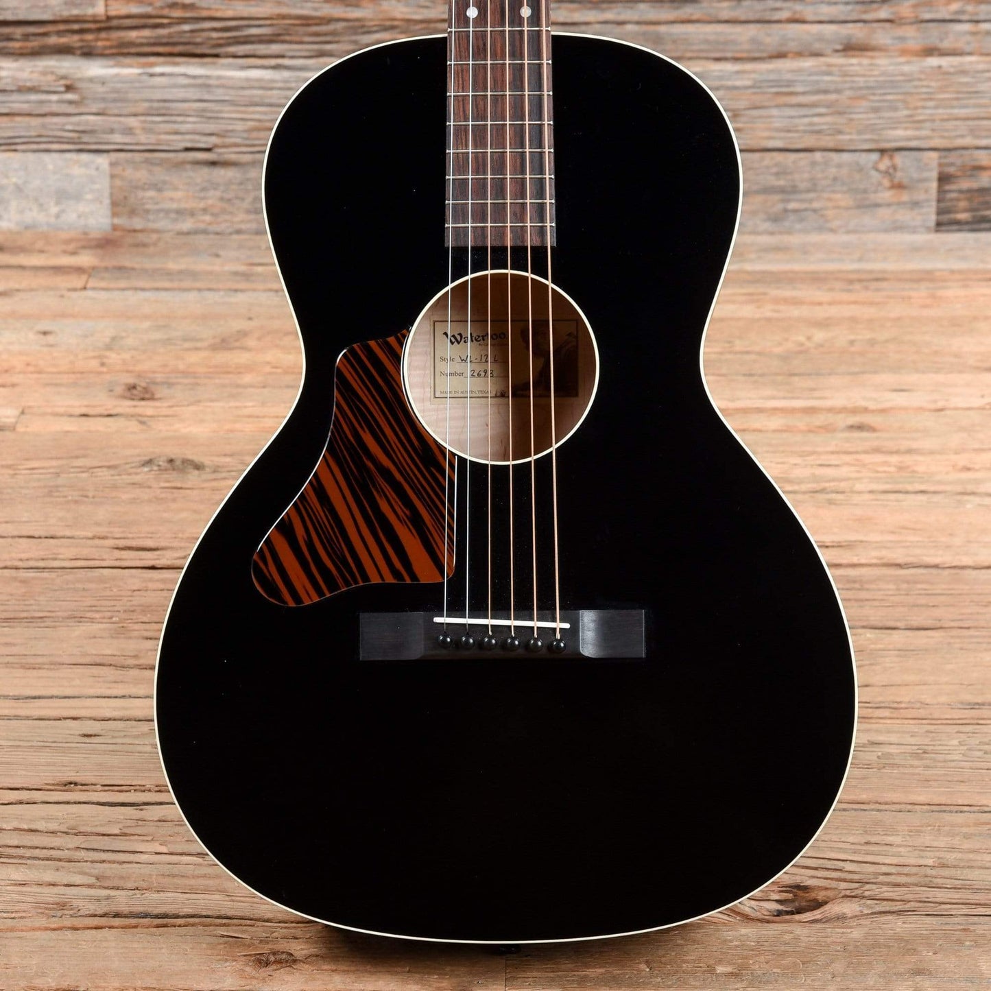 Waterloo WL-12 12-Fret Jet Black LEFTY Acoustic Guitars / Parlor