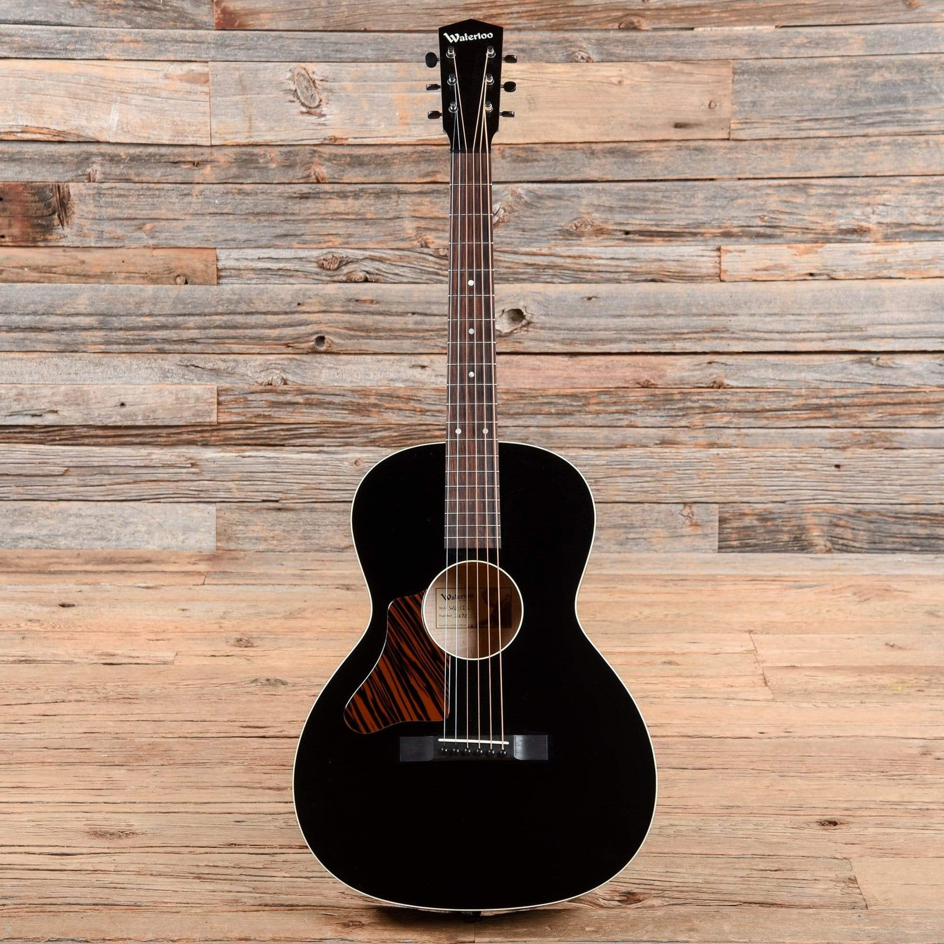 Waterloo WL-12 12-Fret Jet Black LEFTY Acoustic Guitars / Parlor