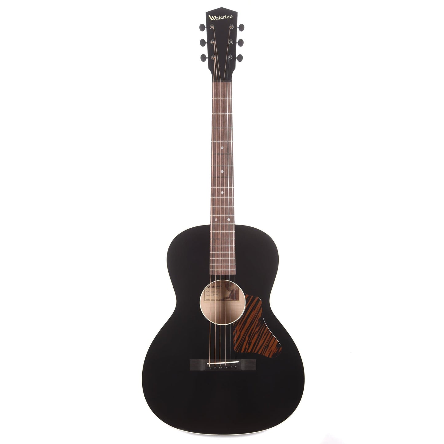 Waterloo WL-12 Jet Black w/Tigerstripe Pickguard Acoustic Guitars / Parlor