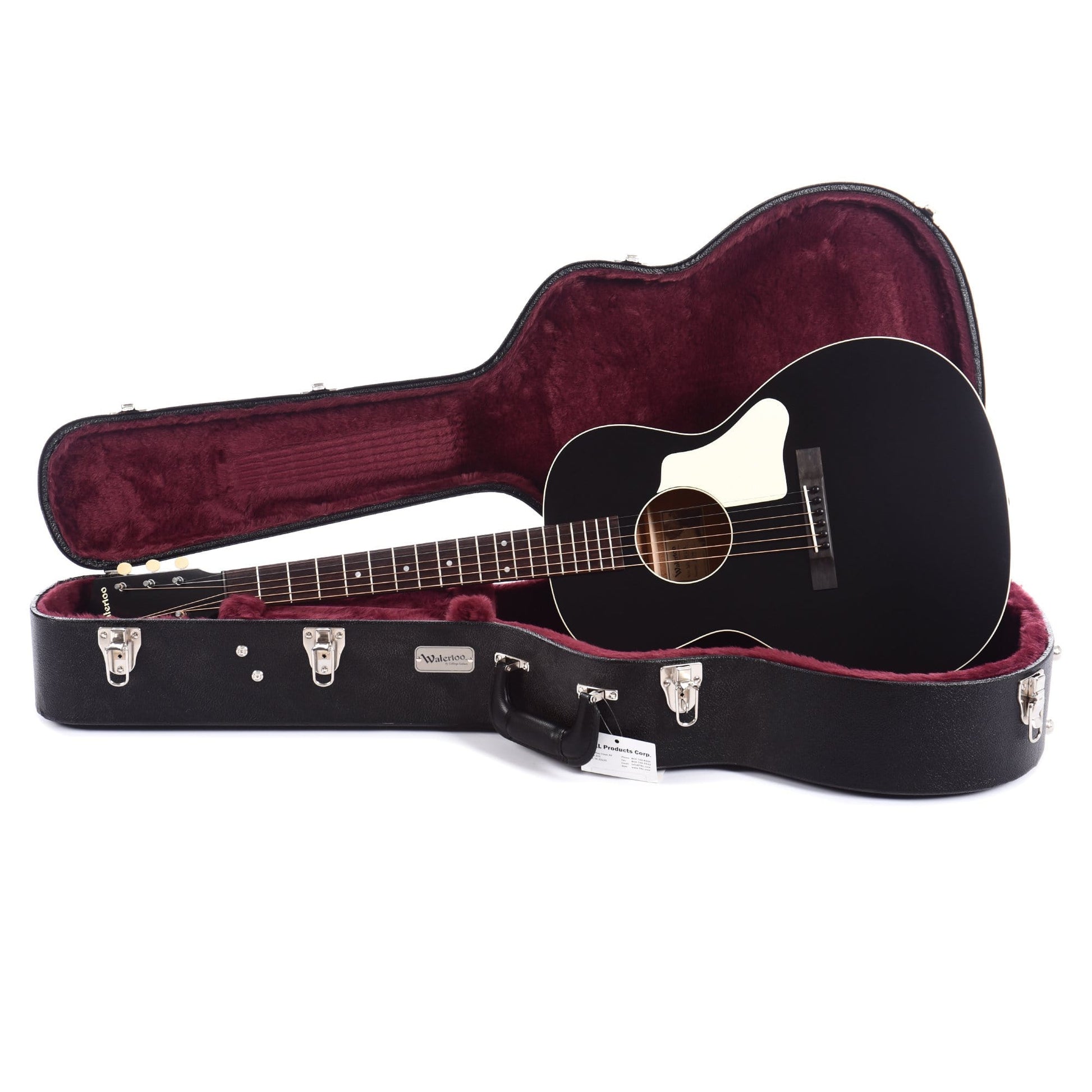 Waterloo WL-14 Ladder Braced Jet Black Acoustic Guitars / Parlor