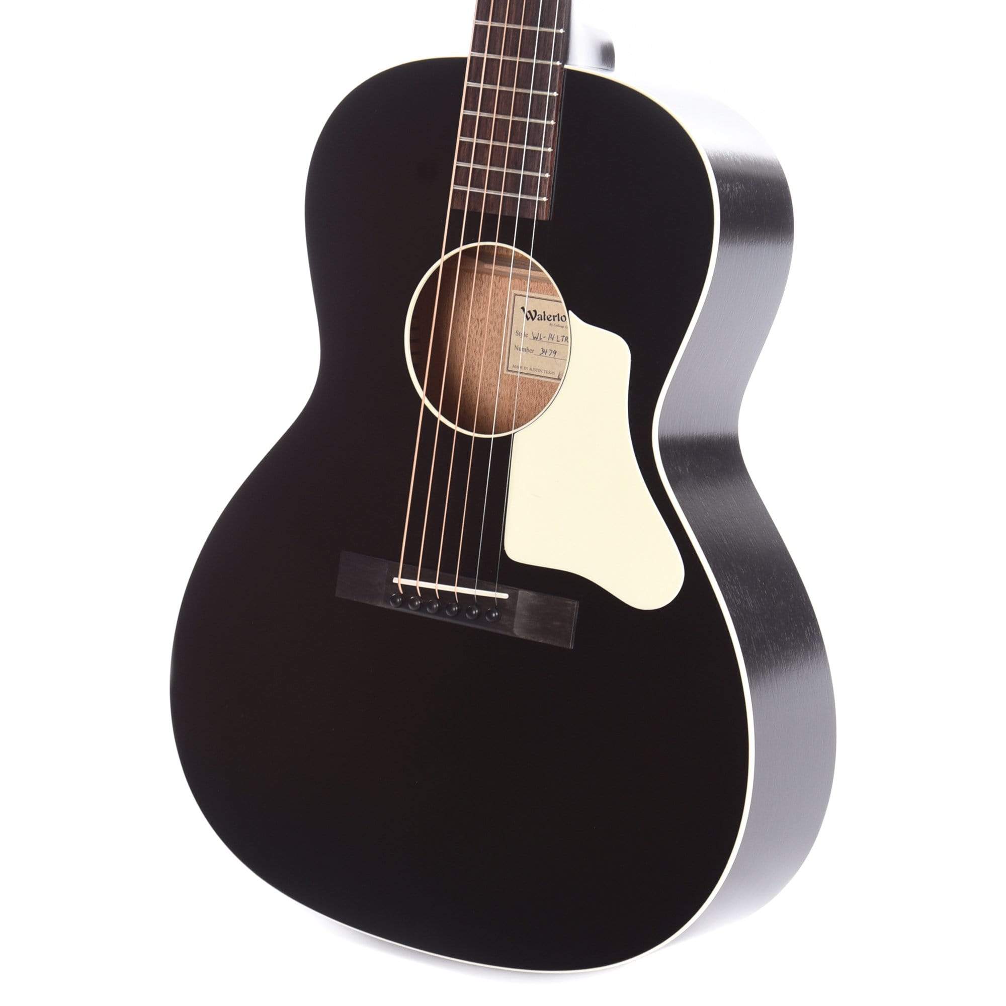 Waterloo WL-14 Ladder Braced Jet Black Acoustic Guitars / Parlor