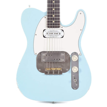 Waterslide T-Style Coodercaster Sonic Blue w/Mojo Lap Steel & Gold Foil Pickup Electric Guitars / Solid Body,Electric Guitars / Travel / Mini