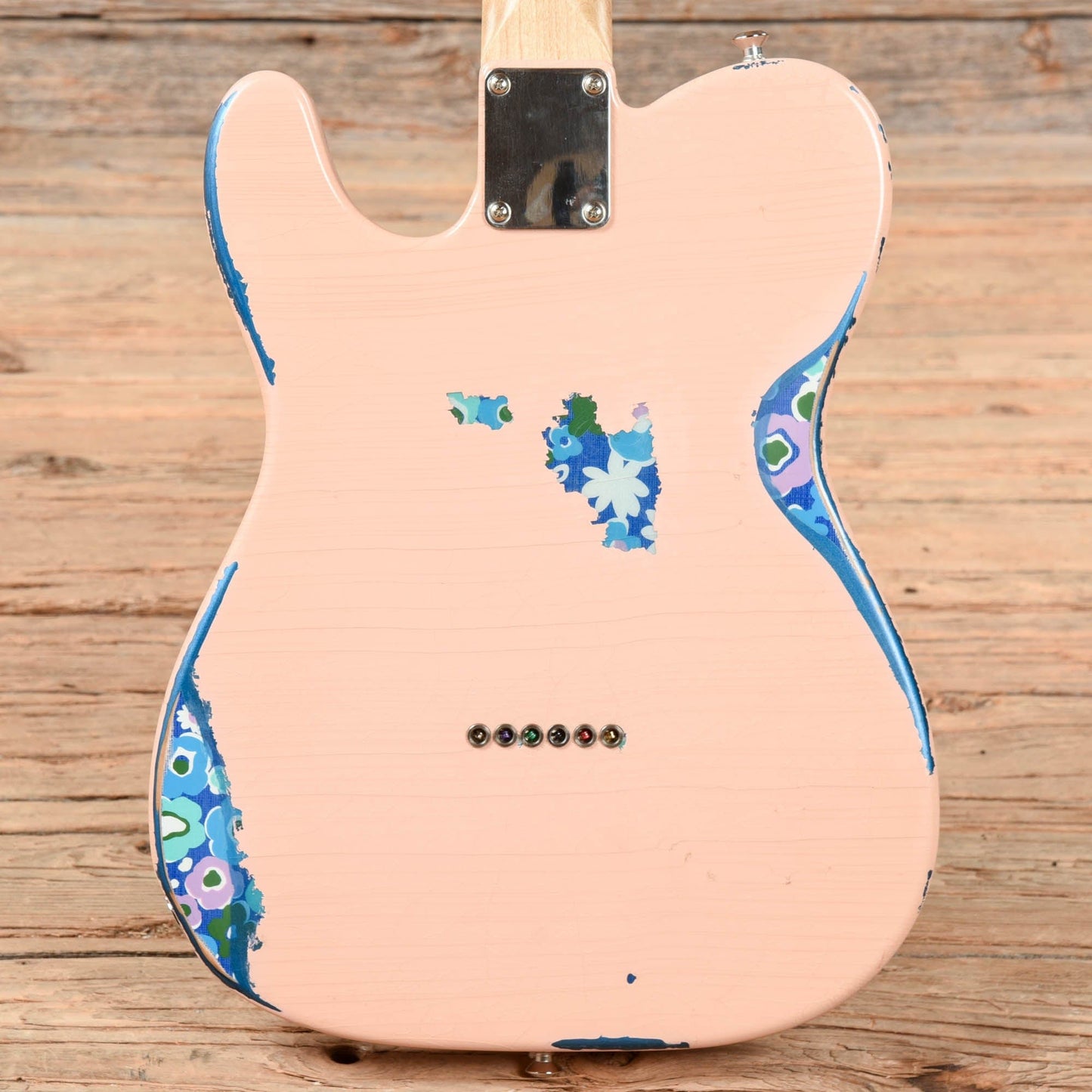 Waterslide "Coodercaster" T-Style Pink Over Flower 2020 Electric Guitars / Solid Body