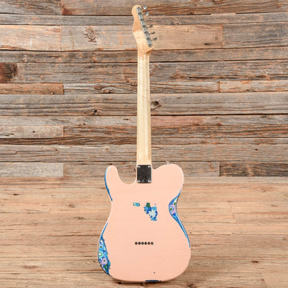 Waterslide "Coodercaster" T-Style Pink Over Flower 2020 Electric Guitars / Solid Body