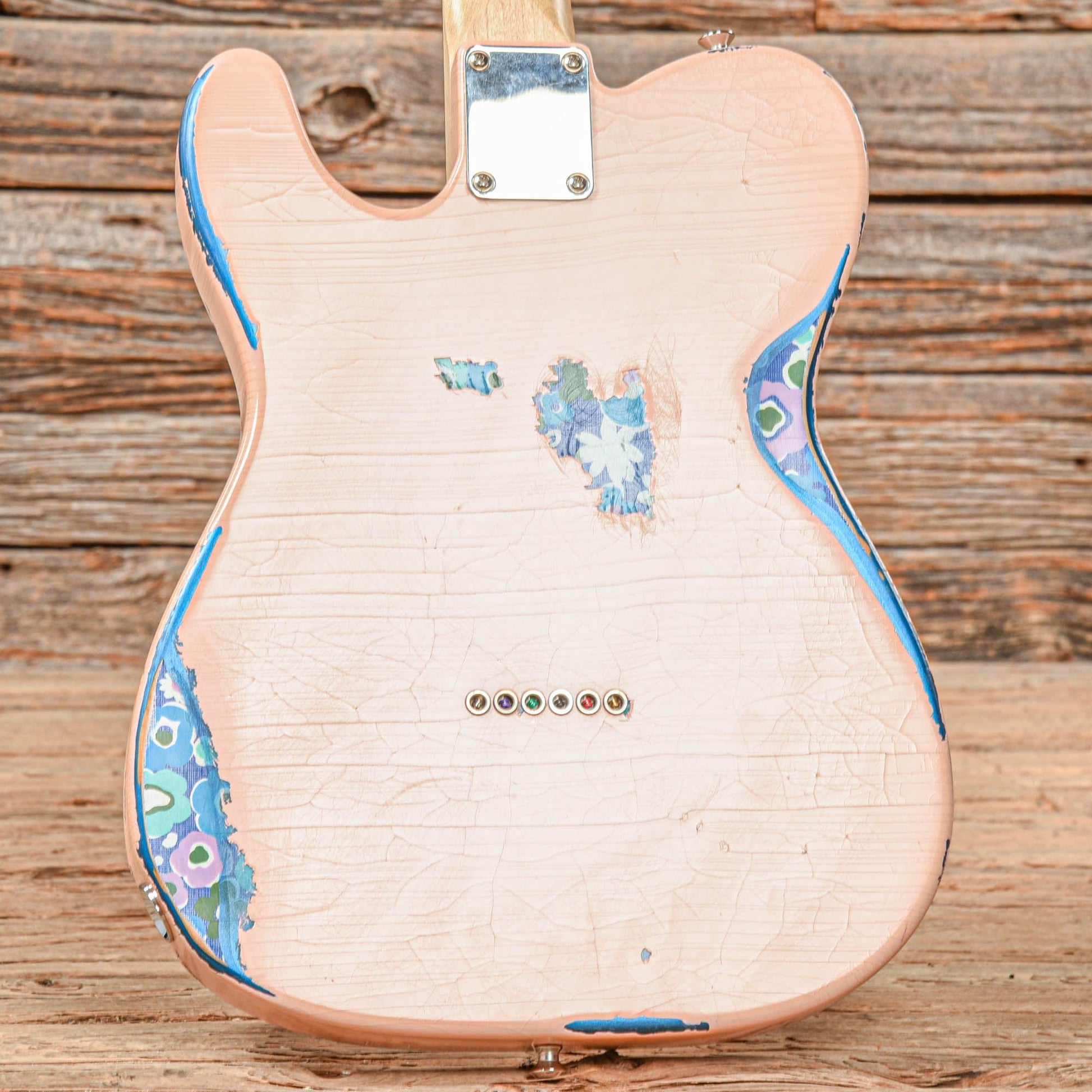 Waterslide "Coodercaster" T-Style Pink Over Flower 2020 Electric Guitars / Solid Body