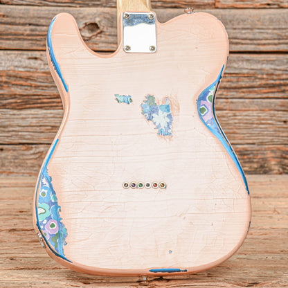 Waterslide "Coodercaster" T-Style Pink Over Flower 2020 Electric Guitars / Solid Body