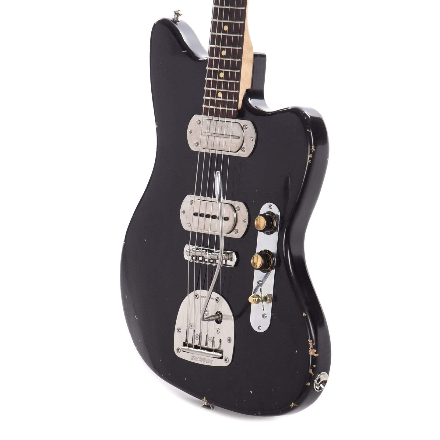 Waterslide Offset Aged Black w/Mojo P.A.B. Pickups, Staytrem Bridge, & Descendent Vibrato Electric Guitars / Solid Body