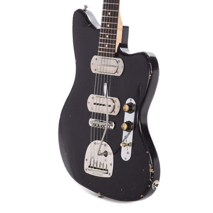 Waterslide Offset Aged Black w/Mojo P.A.B. Pickups, Staytrem Bridge, & Descendent Vibrato Electric Guitars / Solid Body