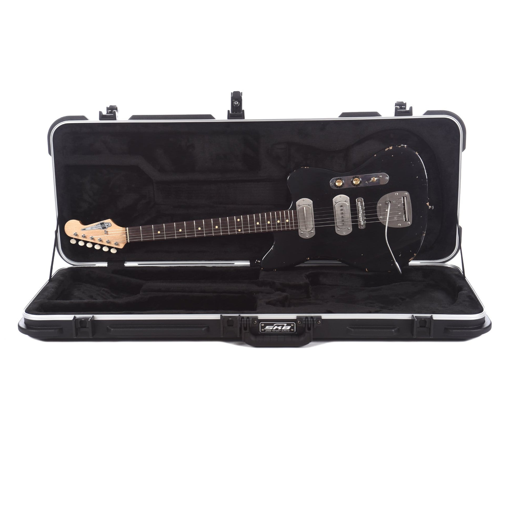 Waterslide Offset Aged Black w/Mojo P.A.B. Pickups, Staytrem Bridge, & Descendent Vibrato Electric Guitars / Solid Body