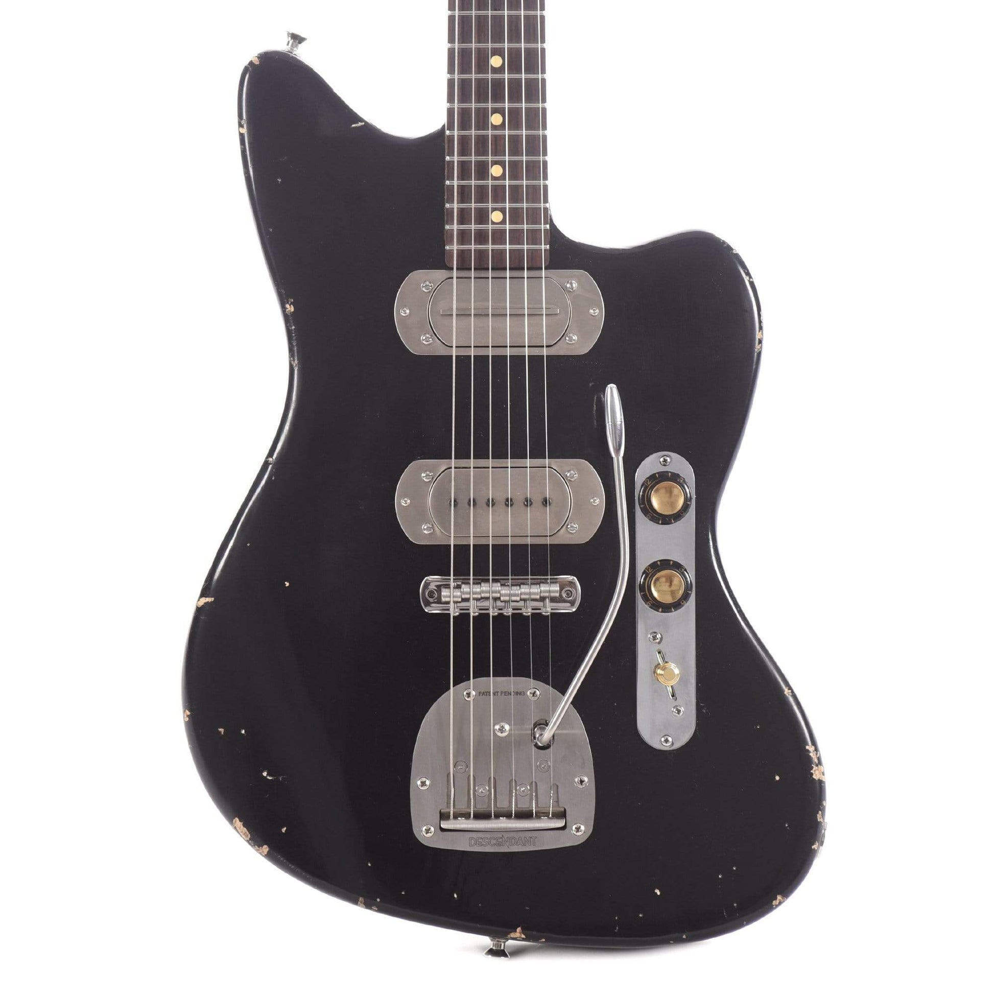 Waterslide Offset Aged Black w/Mojo P.A.B. Pickups, Staytrem Bridge, & Descendent Vibrato Electric Guitars / Solid Body