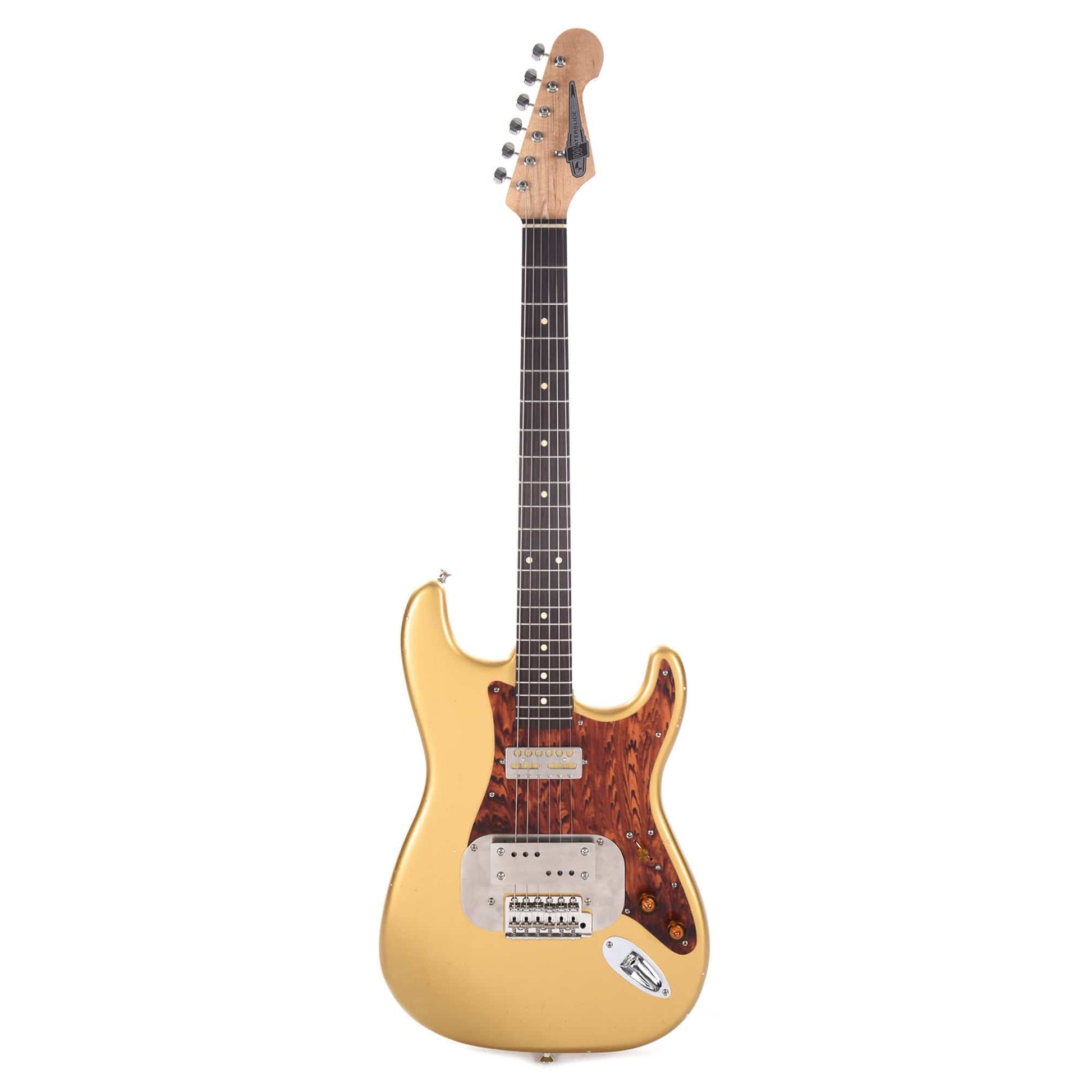 Waterslide S-Style Coodercaster Aged Aztec Gold w/Mojo Lap Steel & Gold Foil Electric Guitars / Solid Body