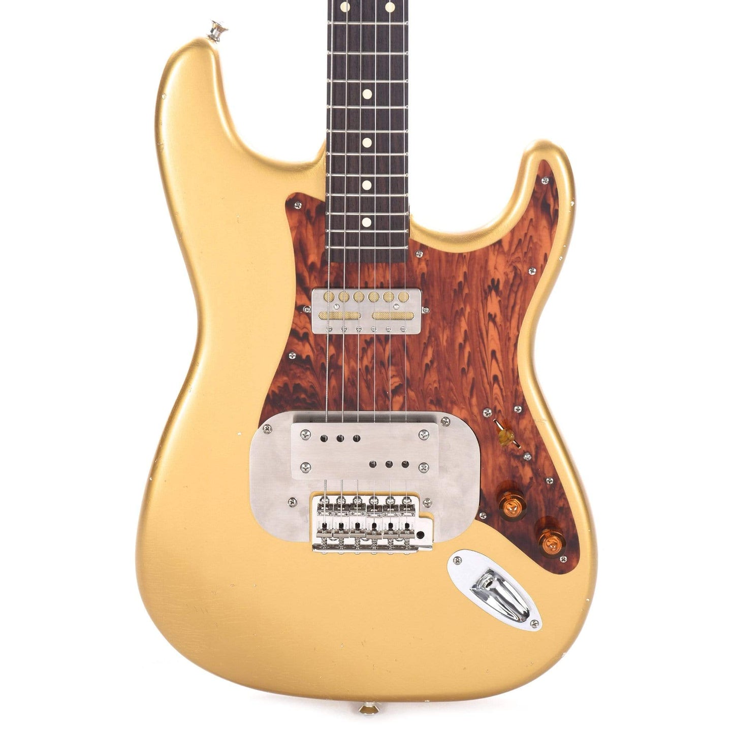 Waterslide S-Style Coodercaster Aged Aztec Gold w/Mojo Lap Steel & Gold Foil Electric Guitars / Solid Body