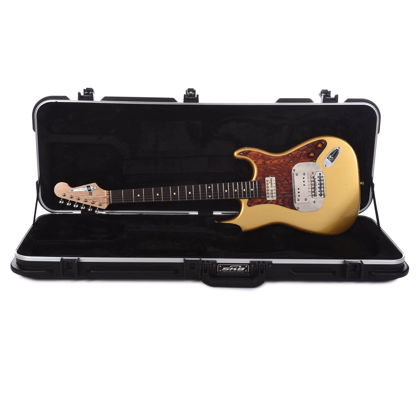 Waterslide S-Style Coodercaster Aged Aztec Gold w/Mojo Lap Steel & Gold Foil Electric Guitars / Solid Body