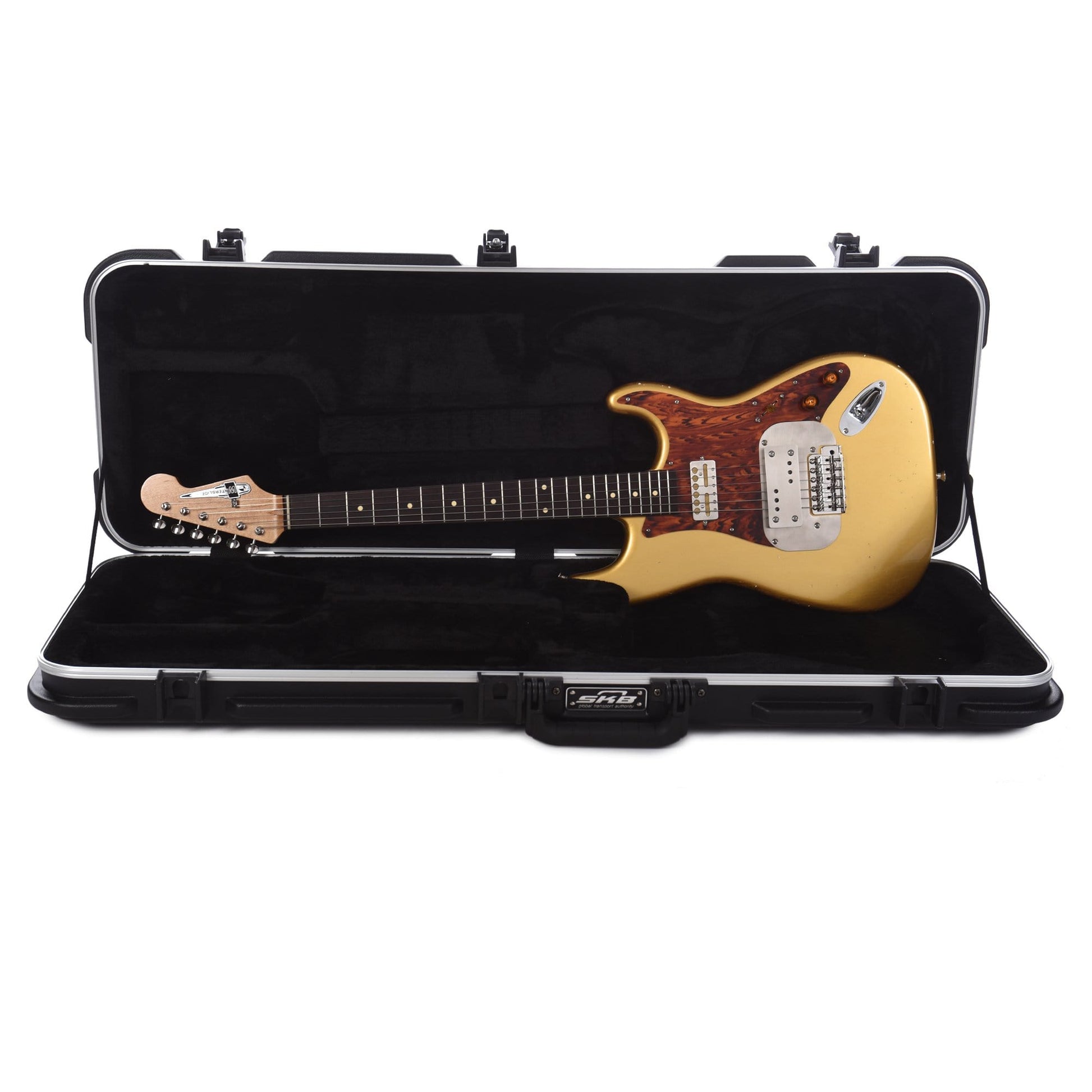 Waterslide S-Style Coodercaster Aged Aztec Gold w/Mojo Lap Steel & Gold Foil Electric Guitars / Solid Body
