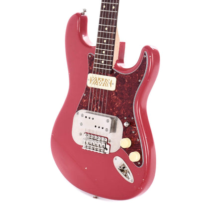 Waterslide S-Style Coodercaster Aged Faded Fiesta Red w/Mojo Lap Steel & Gold Foil Pickups Electric Guitars / Solid Body