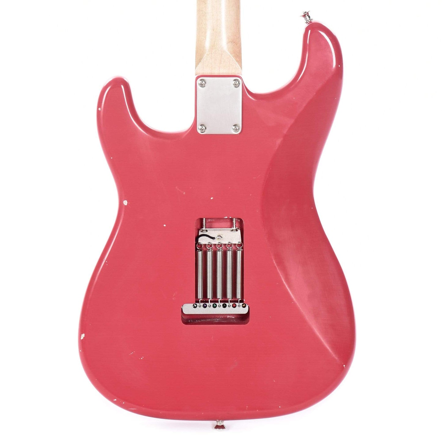 Waterslide S-Style Coodercaster Aged Faded Fiesta Red w/Mojo Lap Steel & Gold Foil Pickups Electric Guitars / Solid Body