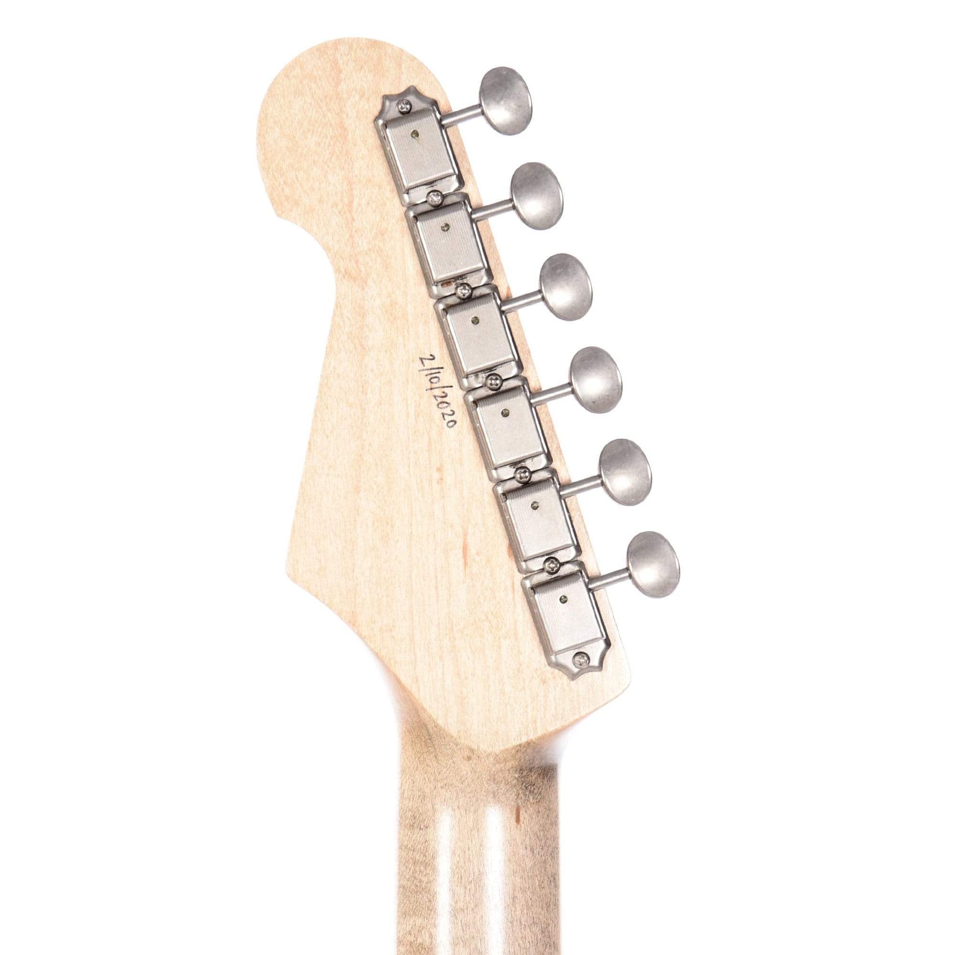 Waterslide S-Style Coodercaster Aged Faded Fiesta Red w/Mojo Lap Steel & Gold Foil Pickups Electric Guitars / Solid Body