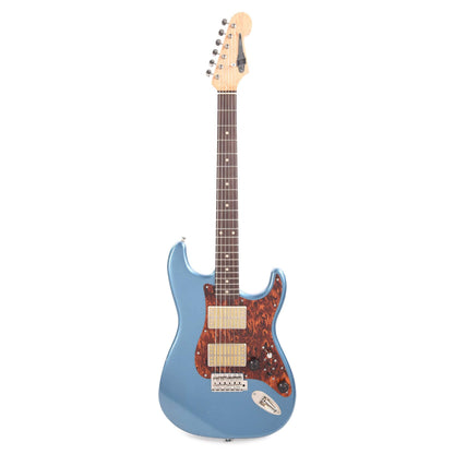Waterslide S-Style Coodercaster Aged Lake Placid Blue w/Firestripe Pickguard & Mojo Dual Foil Pickups Electric Guitars / Solid Body