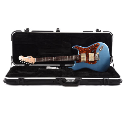 Waterslide S-Style Coodercaster Aged Lake Placid Blue w/Firestripe Pickguard & Mojo Dual Foil Pickups Electric Guitars / Solid Body