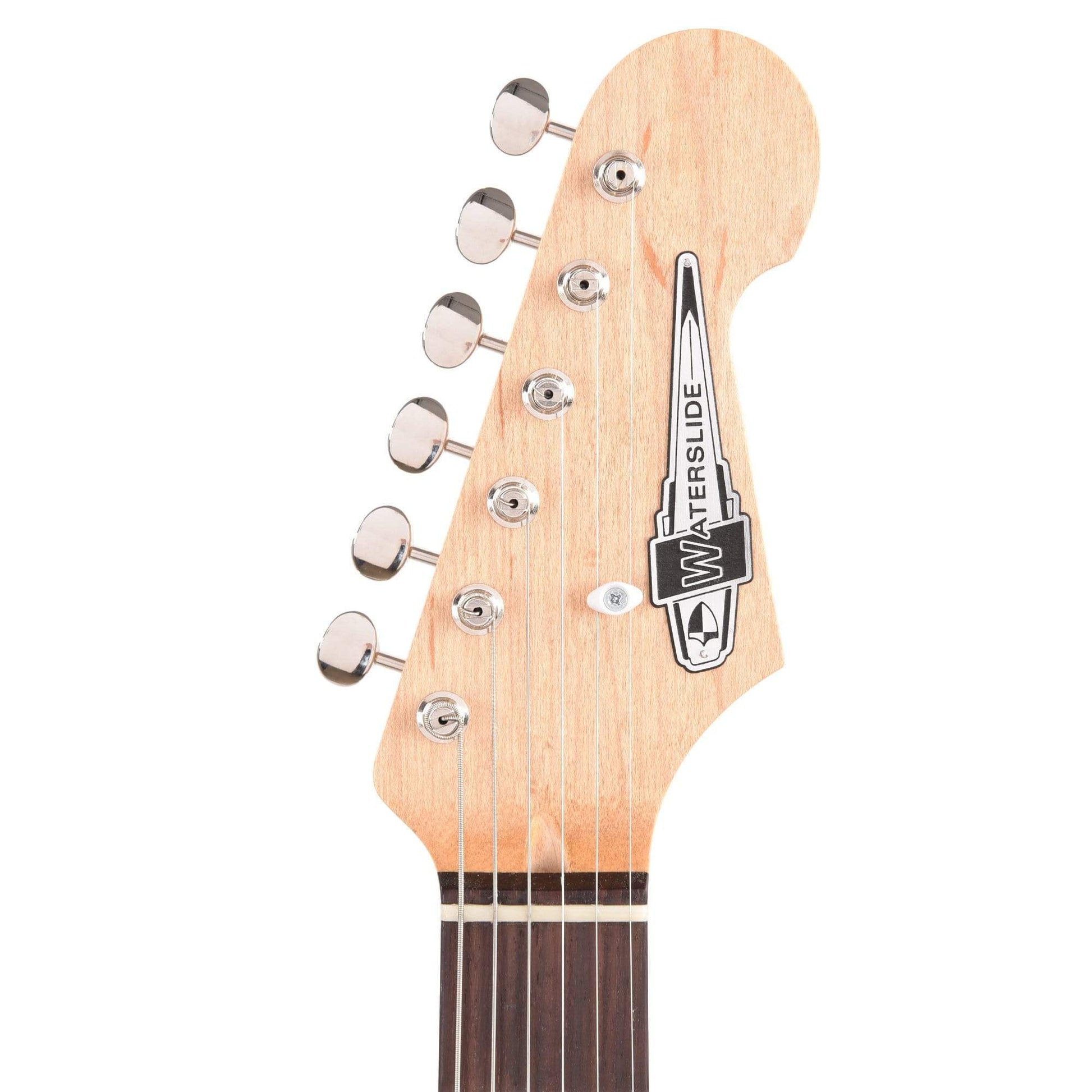 Waterslide S-Style Coodercaster Aged Lake Placid Blue w/Firestripe Pickguard & Mojo Dual Foil Pickups Electric Guitars / Solid Body